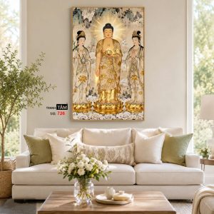 Tây Phương Tam Thánh | Tranh hộp đèn cao cấp | Mã tranh 726 | Tranh TÂM - Ảnh 4
