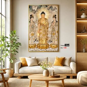 Tây Phương Tam Thánh | Tranh hộp đèn cao cấp | Mã tranh 726 | Tranh TÂM - Ảnh 3