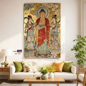 Alternative view of Tây Phương Tam Thánh | Tranh hộp đèn cao cấp | Mã tranh 727 | Tranh TÂM