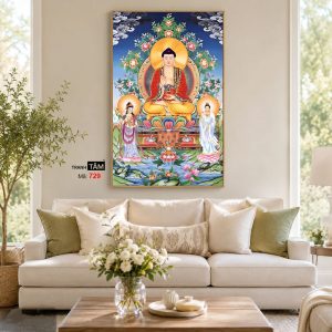 Tây Phương Tam Thánh | Tranh hộp đèn cao cấp | Mã tranh 729 | Tranh TÂM - Ảnh 4