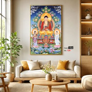 Tây Phương Tam Thánh | Tranh hộp đèn cao cấp | Mã tranh 729 | Tranh TÂM - Ảnh 3