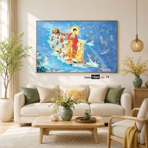 Tây phương tiếp dẫn | Tranh hộp đèn cao cấp | Mã tranh 73 | Tranh TÂM - Ảnh 3