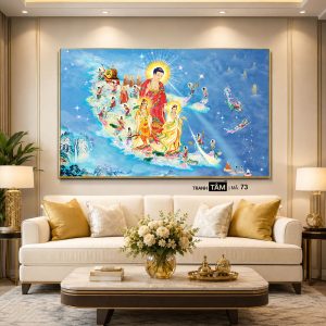 Alternative view of Tây phương tiếp dẫn | Tranh hộp đèn cao cấp | Mã tranh 73 | Tranh TÂM