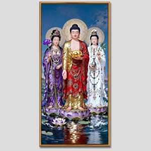 Tây Phương Tam Thánh | Tranh hộp đèn cao cấp | Mã tranh 735 | Tranh TÂM