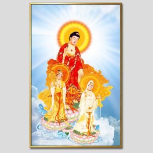 Tây Phương Tam Thánh | Tranh hộp đèn cao cấp | Mã tranh 736 | Tranh TÂM