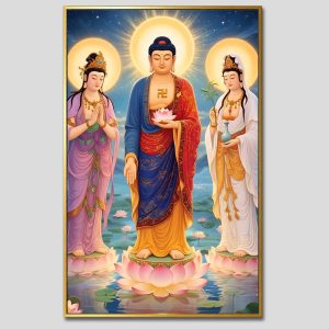 Tây Phương Tam Thánh | Tranh hộp đèn cao cấp | Mã tranh 737 | Tranh TÂM