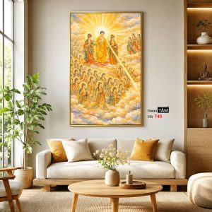 Tây phương tiếp dẫn | Tranh hộp đèn cao cấp | Mã tranh 745 | Tranh TÂM - Ảnh 3