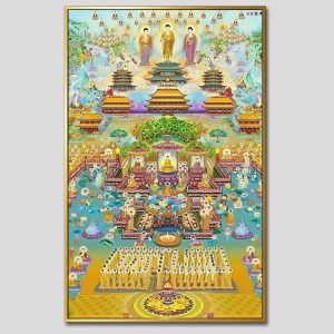Tây Phương Cực Lạc | Tranh hộp đèn cao cấp | Mã tranh 751 | Tranh TÂM
