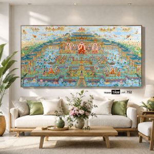 Tây Phương Cực Lạc | Tranh hộp đèn cao cấp | Mã tranh 752 | Tranh TÂM - Ảnh 5
