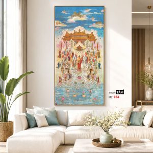Tây Phương Cực Lạc | Tranh hộp đèn cao cấp | Mã tranh 754  | Tranh TÂM - Ảnh 5