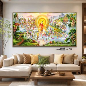 Tây phương tiếp dẫn | Tranh hộp đèn cao cấp | Mã tranh 755 | Tranh TÂM - Ảnh 4