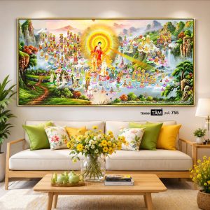 Alternative view of Tây phương tiếp dẫn | Tranh hộp đèn cao cấp | Mã tranh 755 | Tranh TÂM