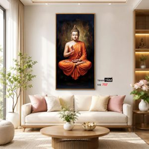 Phật Thích Ca Mâu Ni | Tranh hộp đèn cao cấp | Mã tranh 757 | Tranh TÂM - Ảnh 3
