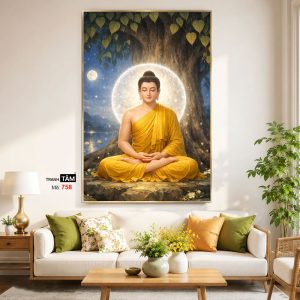 Phật Thích Ca Mâu Ni | Tranh hộp đèn cao cấp | Mã tranh 758 | Tranh TÂM - Ảnh 4