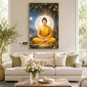Phật Thích Ca Mâu Ni | Tranh hộp đèn cao cấp | Mã tranh 758 | Tranh TÂM - Ảnh 3