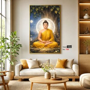 Alternative view of Phật Thích Ca Mâu Ni | Tranh hộp đèn cao cấp | Mã tranh 758 | Tranh TÂM