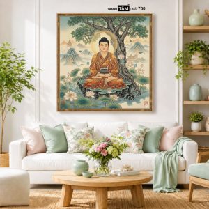 Phật Thích Ca Mâu Ni | Tranh hộp đèn cao cấp | Mã tranh 760 | Tranh TÂM - Ảnh 5