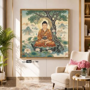Alternative view of Phật Thích Ca Mâu Ni | Tranh hộp đèn cao cấp | Mã tranh 760 | Tranh TÂM