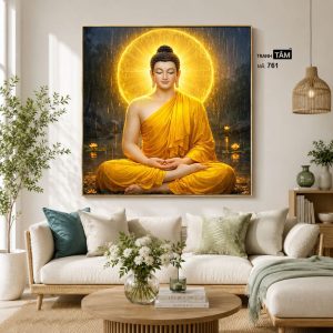Phật Thích Ca Mâu Ni | Tranh hộp đèn cao cấp | Mã tranh 761 | Tranh TÂM - Ảnh 4
