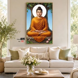 Phật Thích Ca Mâu Ni | Tranh hộp đèn cao cấp | Mã tranh 763 | Tranh TÂM - Ảnh 4