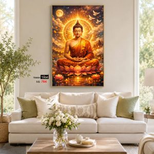 Phật Thích Ca Mâu Ni | Tranh hộp đèn cao cấp | Mã tranh 764 | Tranh TÂM - Ảnh 4