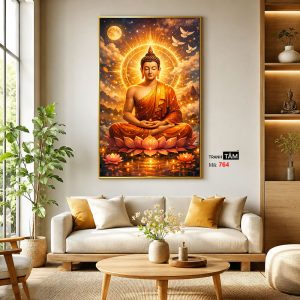 Phật Thích Ca Mâu Ni | Tranh hộp đèn cao cấp | Mã tranh 764 | Tranh TÂM - Ảnh 3