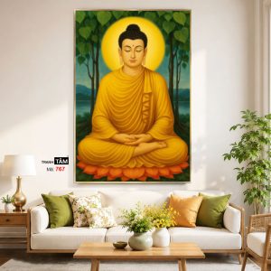 Alternative view of Phật Thích Ca Mâu Ni | Tranh hộp đèn cao cấp | Mã tranh 767 | Tranh TÂM
