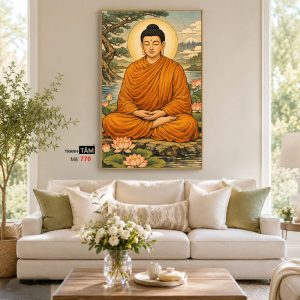 Phật Thích Ca Mâu Ni | Tranh hộp đèn cao cấp | Mã tranh 770 | Tranh TÂM - Ảnh 4