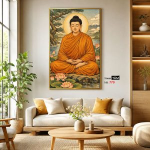 Phật Thích Ca Mâu Ni | Tranh hộp đèn cao cấp | Mã tranh 770 | Tranh TÂM - Ảnh 3