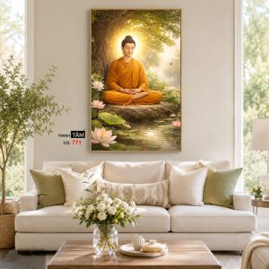 Phật Thích Ca Mâu Ni | Tranh hộp đèn cao cấp | Mã tranh 771 | Tranh TÂM - Ảnh 5