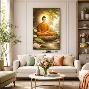 Phật Thích Ca Mâu Ni | Tranh hộp đèn cao cấp | Mã tranh 771 | Tranh TÂM - Ảnh 4
