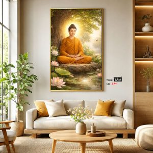 Phật Thích Ca Mâu Ni | Tranh hộp đèn cao cấp | Mã tranh 771 | Tranh TÂM - Ảnh 3