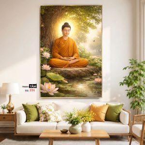 Alternative view of Phật Thích Ca Mâu Ni | Tranh hộp đèn cao cấp | Mã tranh 771 | Tranh TÂM