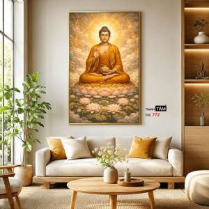 Phật Thích Ca Mâu Ni | Tranh hộp đèn cao cấp | Mã tranh 772 | Tranh TÂM - Ảnh 3