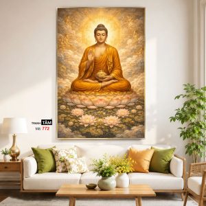 Alternative view of Phật Thích Ca Mâu Ni | Tranh hộp đèn cao cấp | Mã tranh 772 | Tranh TÂM