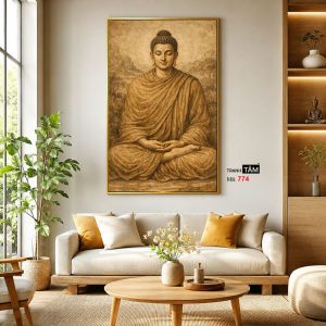 Phật Thích Ca Mâu Ni | Tranh hộp đèn cao cấp | Mã tranh 773 | Tranh TÂM - Ảnh 3