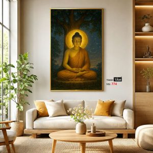 Phật Thích Ca Mâu Ni | Tranh hộp đèn cao cấp | Mã tranh 774 | Tranh TÂM - Ảnh 3