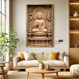 Phật Thích Ca Mâu Ni | Tranh hộp đèn cao cấp | Mã tranh 778 | Tranh TÂM - Ảnh 3