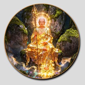 Địa Tạng Vương Bồ Tát | Tranh hộp đèn cao cấp | Mã tranh 78 | Tranh TÂM