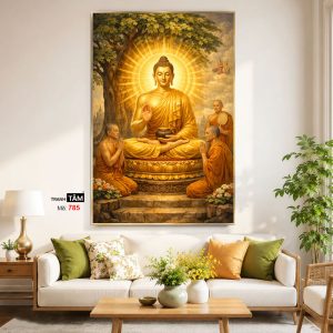 Alternative view of Phật Thích Ca Mâu Ni | Tranh hộp đèn cao cấp | Mã tranh 785 | Tranh TÂM