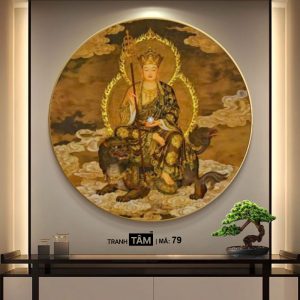 Địa Tạng Vương Bồ Tát | Tranh hộp đèn cao cấp | Mã tranh 79 | Tranh TÂM - Ảnh 4