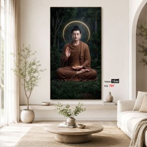 Phật Thích Ca Mâu Ni | Tranh hộp đèn cao cấp | Mã tranh 791 | Tranh TÂM - Ảnh 4