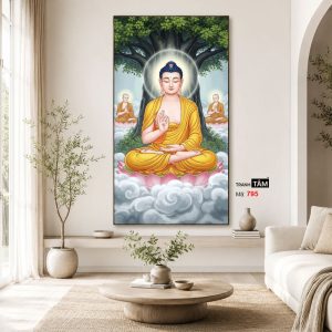 Phật Thích Ca Mâu Ni | Tranh hộp đèn cao cấp | Mã tranh 795 | Tranh TÂM - Ảnh 4