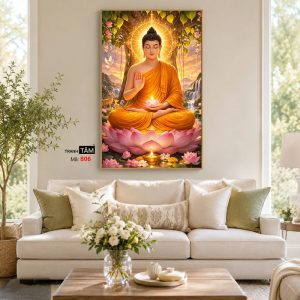 Phật Thích Ca Mâu Ni | Tranh hộp đèn cao cấp | Mã tranh 806 | Tranh TÂM - Ảnh 4