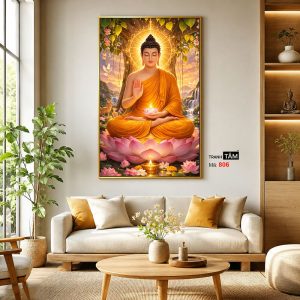 Phật Thích Ca Mâu Ni | Tranh hộp đèn cao cấp | Mã tranh 806 | Tranh TÂM - Ảnh 3