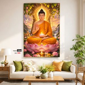 Alternative view of Phật Thích Ca Mâu Ni | Tranh hộp đèn cao cấp | Mã tranh 806 | Tranh TÂM