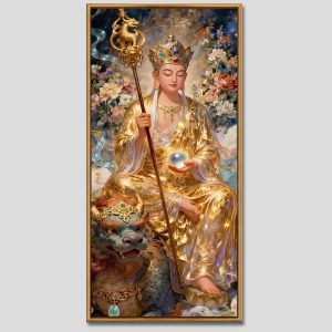 Địa Tạng Vương Bồ Tát | Tranh hộp đèn cao cấp | Mã tranh 81 | Tranh TÂM