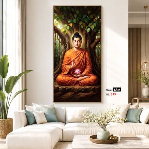 Phật Thích Ca Mâu Ni | Tranh hộp đèn cao cấp | Mã tranh 813 | Tranh TÂM - Ảnh 5