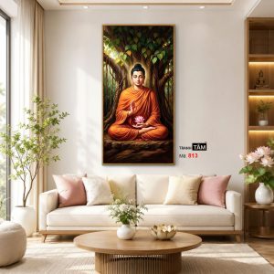 Phật Thích Ca Mâu Ni | Tranh hộp đèn cao cấp | Mã tranh 813 | Tranh TÂM - Ảnh 3