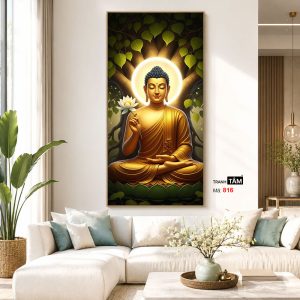 Phật Thích Ca Mâu Ni | Tranh hộp đèn cao cấp | Mã tranh 816 | Tranh TÂM - Ảnh 5